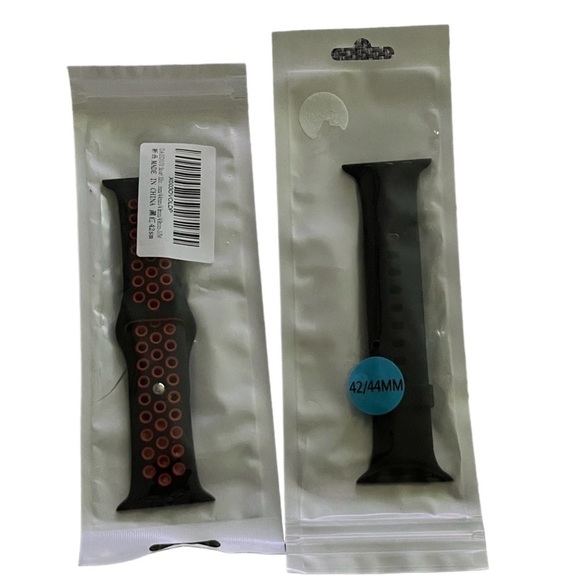 NIP Watch Bands that fit 42 / 44 mm Apple Watch (set of 2) (Unisex) - Picture 1 of 4